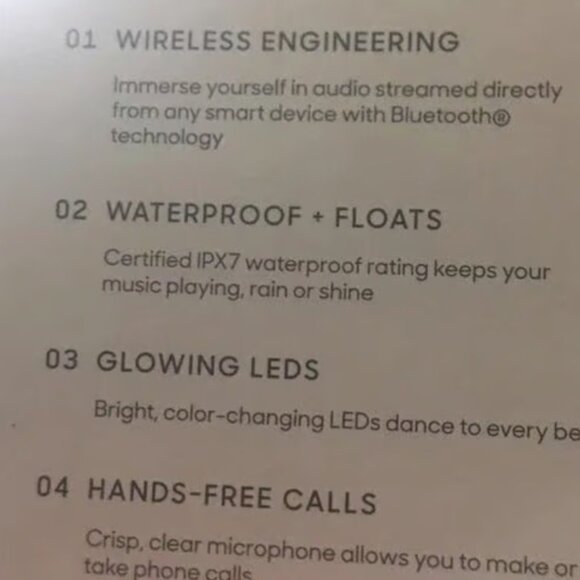 Sharper Image Floating Waterproof Bluetooth Speaker - Black - Picture 3 of 5